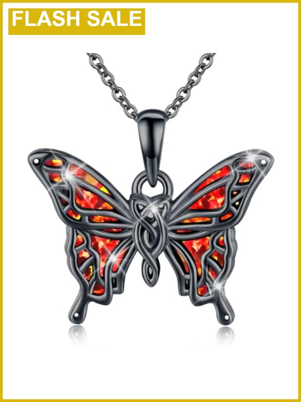 925 Sterling Silver Butterfly Pendant Necklace 18+2in Women Jewelry Gift